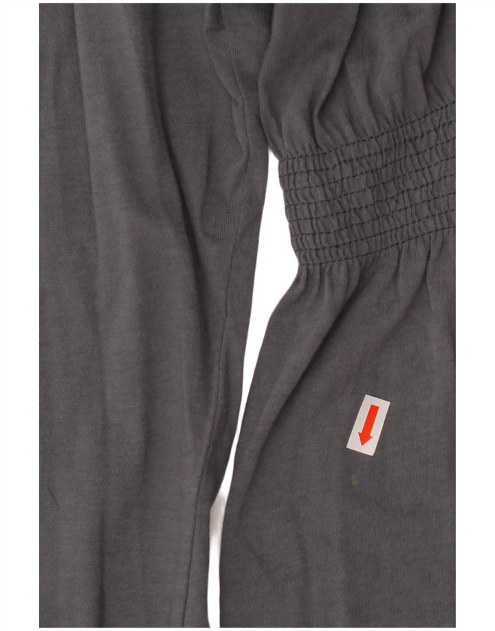 Damska bluzka ZARA Trafaluc z rękawem 3/4, UK 12, średnia szara bawełna