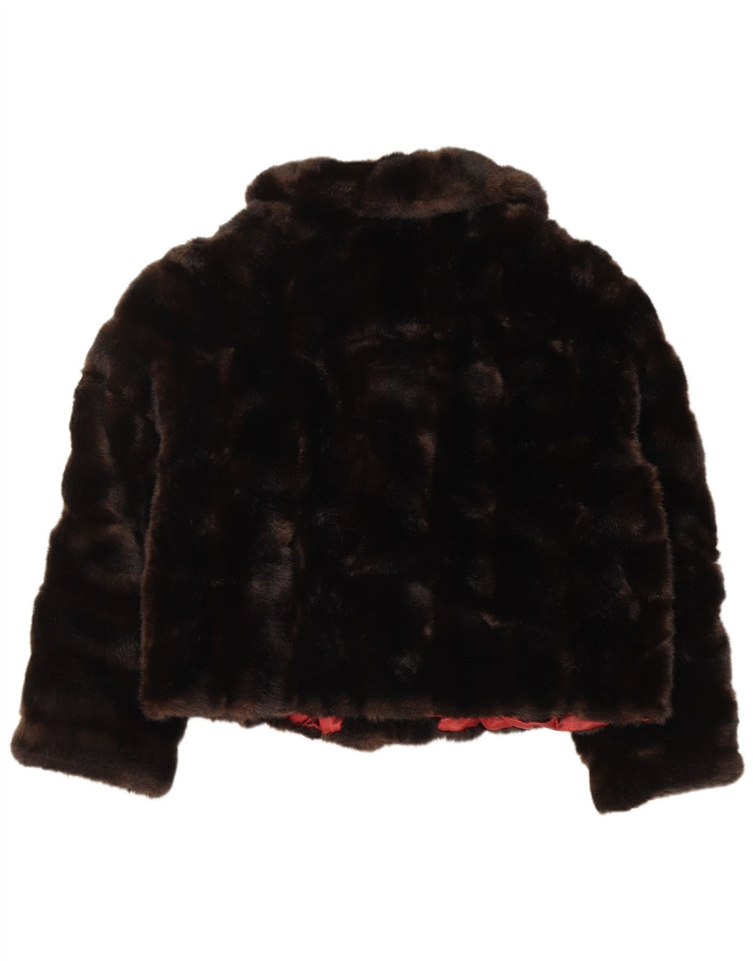 Damska kurtka ze sztucznego futra TISSAVEL UK 18 XL, brązowa, poliakrylowa