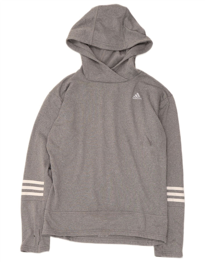 Damska bluza z kapturem oversize Adidas UK 4/6 XS Szary poliester