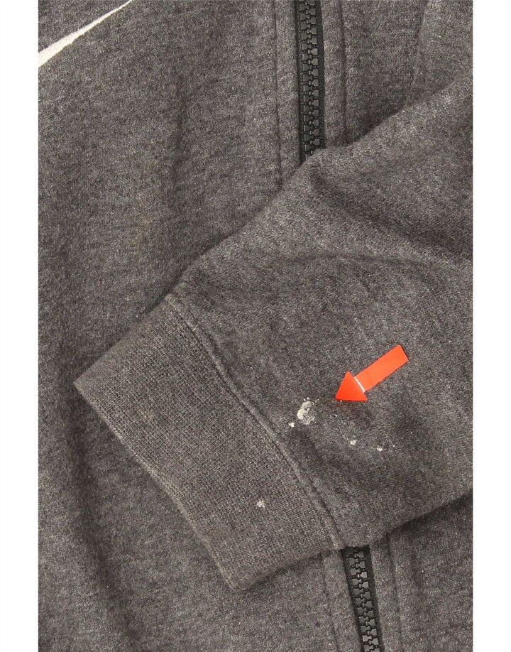 Męski sweter z kapturem i zamkiem błyskawicznym Nike, mały, szary, bawełniany