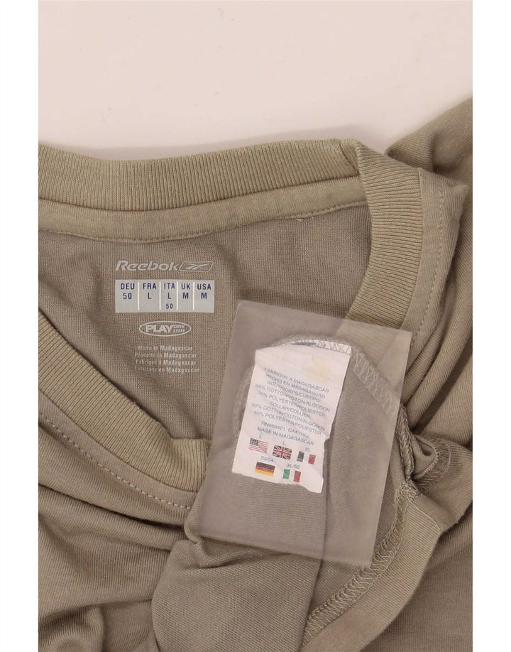T-shirt męski Reebok Top Medium, bawełna khaki