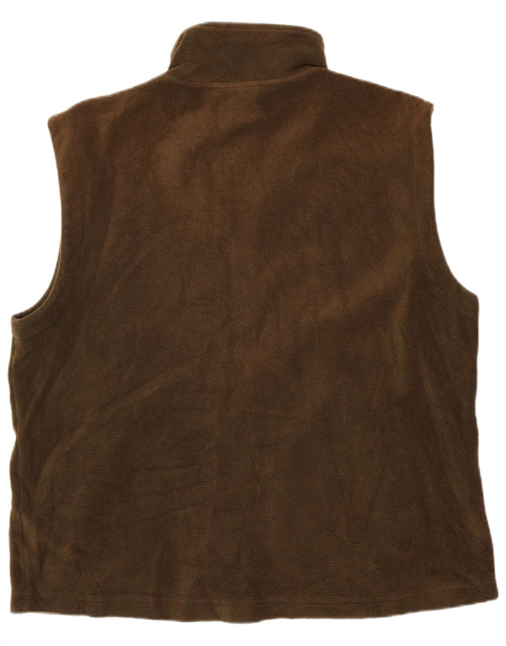 Męska kamizelka polarowa LE FROG o swobodnym kroju UK 42 XL, khaki, poliester