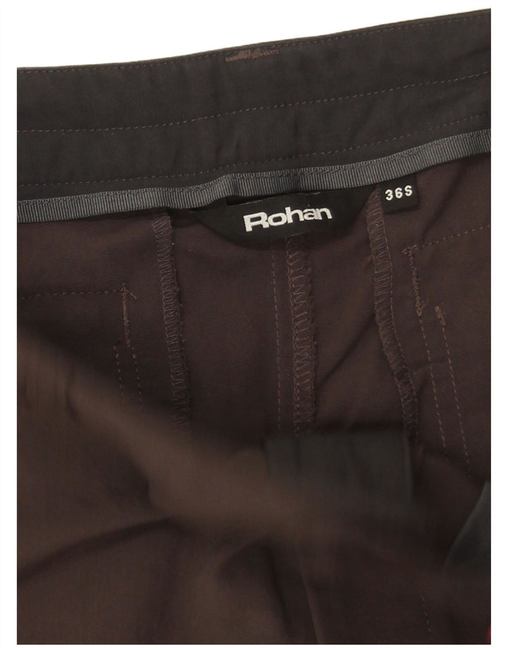 Męskie zwężane spodnie Chino Rohan W36 L29 Brązowe
