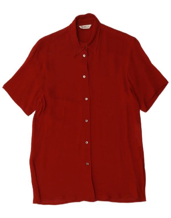 Damska koszula z krótkim rękawem Marella Longline o luźnym kroju UK 10 Small Red
