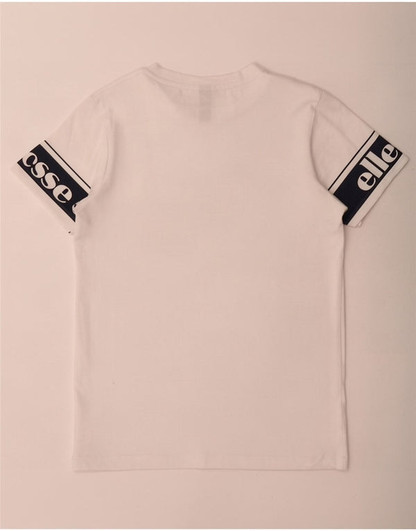 Chłopięcy T-shirt z grafiką Ellesse 10-11 lat, biały, z blokami kolorów