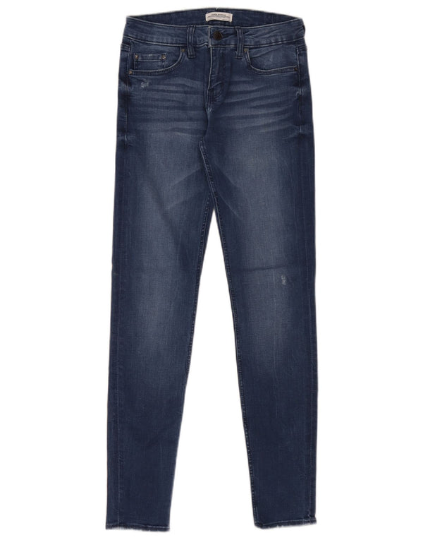 Damskie jeansy skinny Zara EU 34 2XS W24 L28 Granatowe