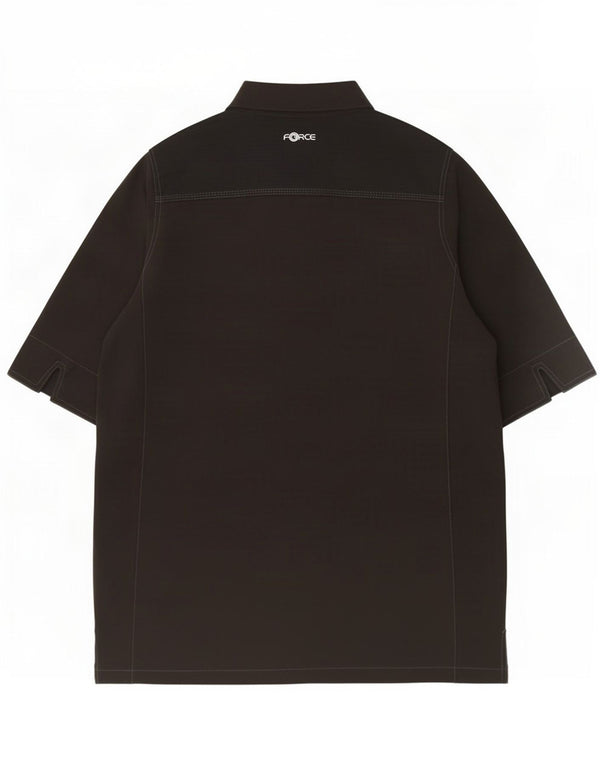 Męska koszula pulowerowa z krótkim rękawem Carhartt, nowoczesny krój, XL, czarny poliester