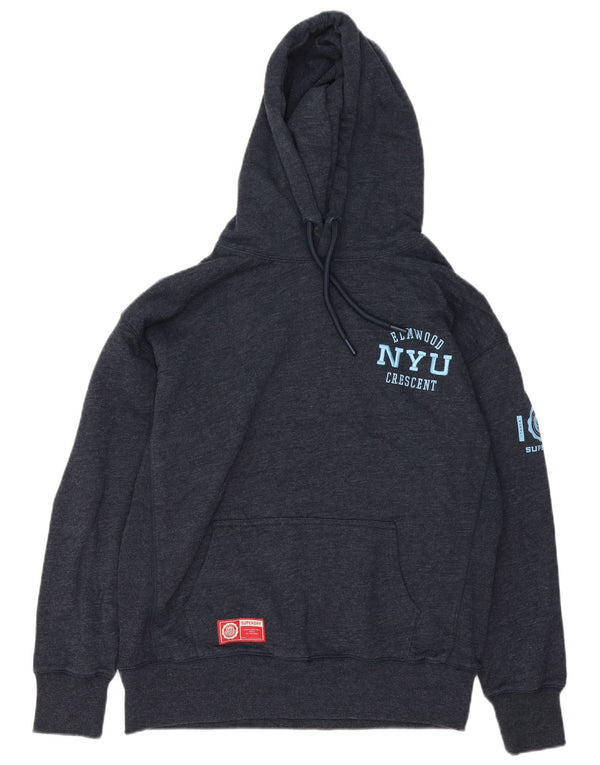 Męski sweter z kapturem Superdry z grafiką i luźnym krojem XS, granatowy, bawełniany