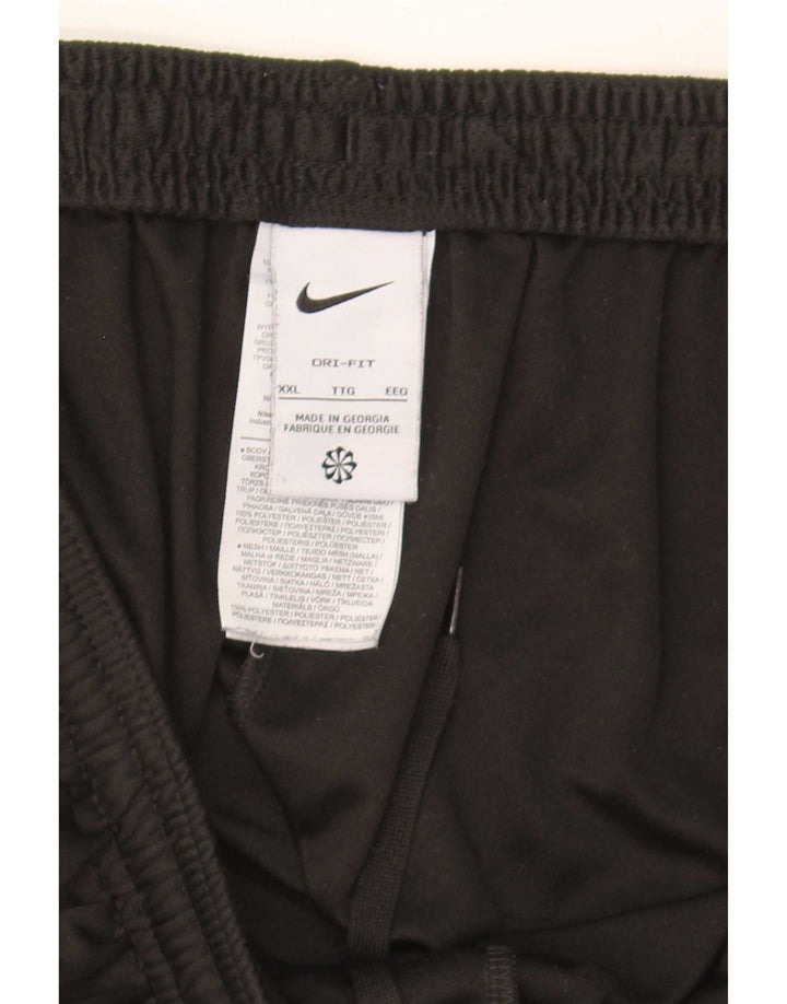 Męskie spodnie dresowe Nike Dri Fit 2XL, czarny poliester z blokami kolorów