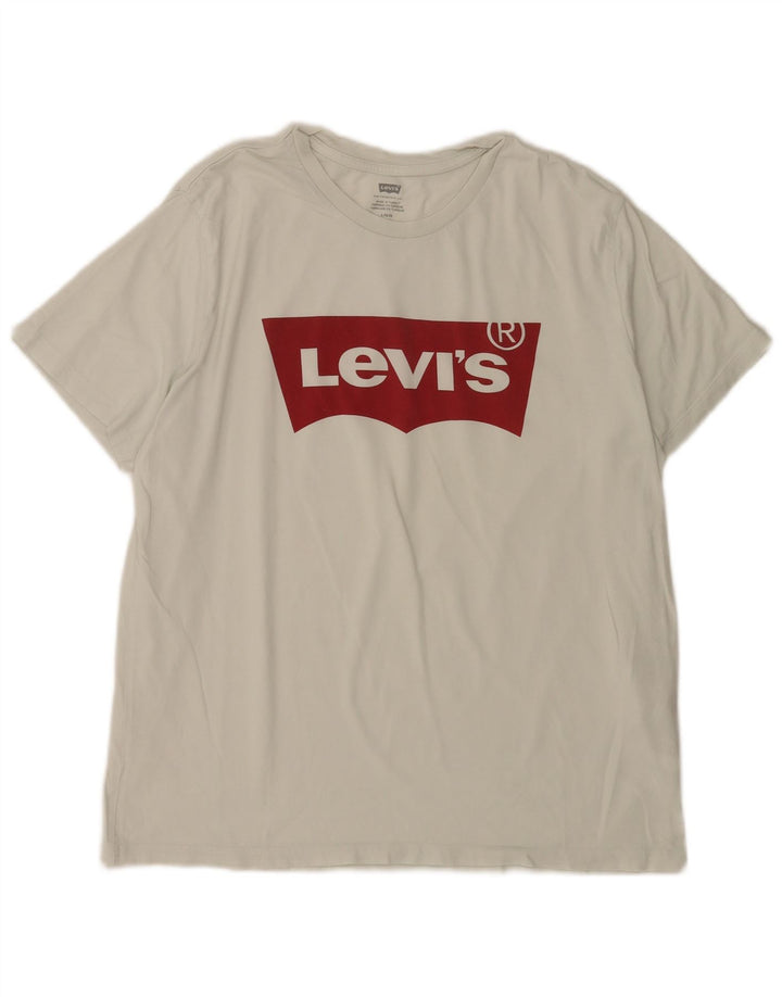 Męski T-shirt z grafiką Levi's, duży, biały, bawełniany