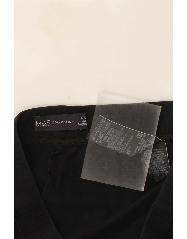 Legginsy damskie Marks & Spencer UK 10, małe, czarne, bawełniane