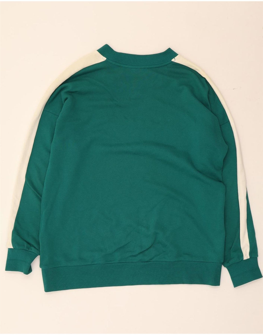 Męska bluza Puma Sweter, mała, zielona, bawełniana w bloki kolorów