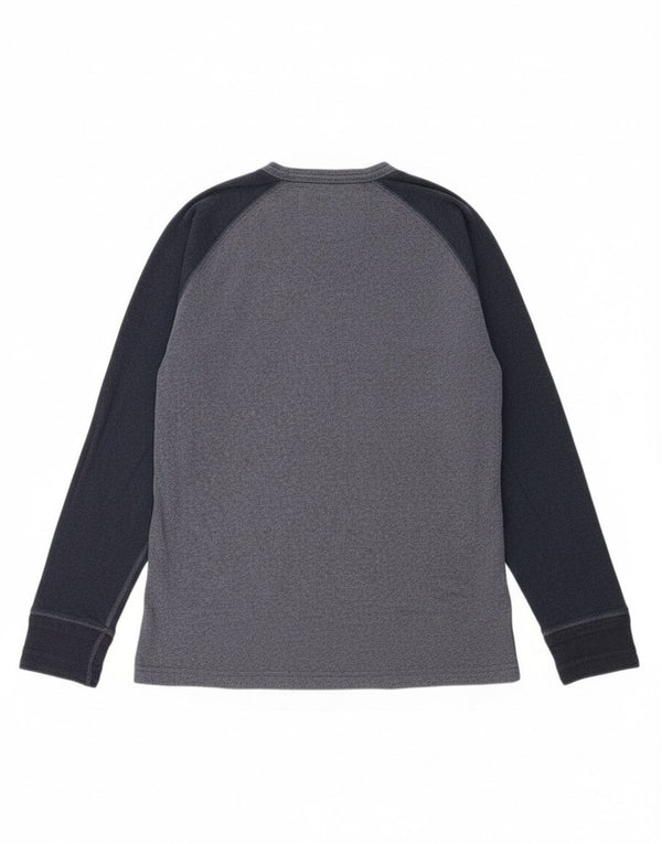 Superdry męski top z długim rękawem, XL, niebieski, bawełniany z blokami kolorów