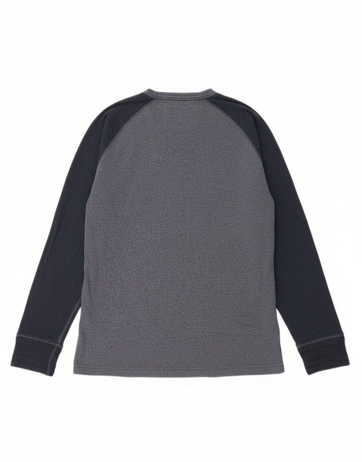 Superdry męski top z długim rękawem, XL, niebieski, bawełniany z blokami kolorów