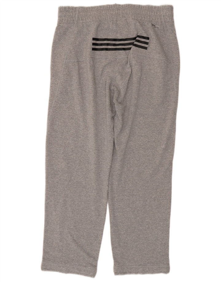 Męskie spodnie dresowe Adidas Climalite, średnioszare, bawełniane