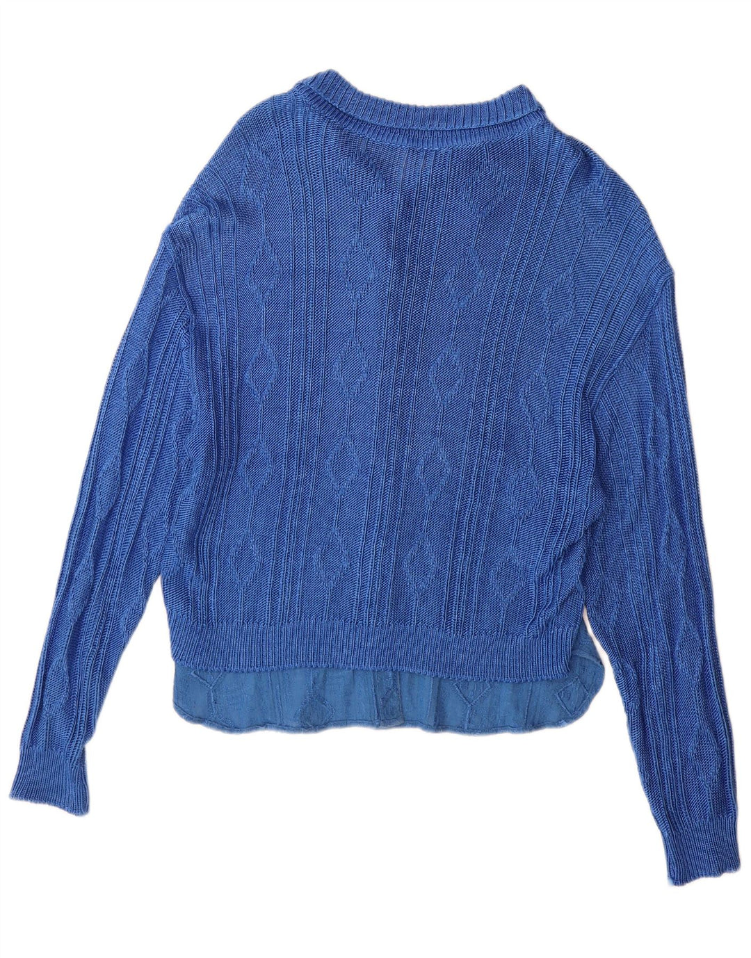 Sweter damski w stylu vintage IT 44 Średni niebieski, geometryczny wiskoza