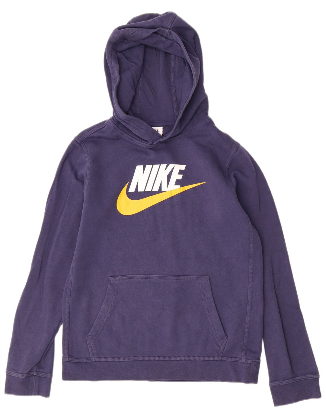 Chłopięcy sweter z kapturem NIKE z grafiką 13-14 lat XL, granatowy, bawełniany