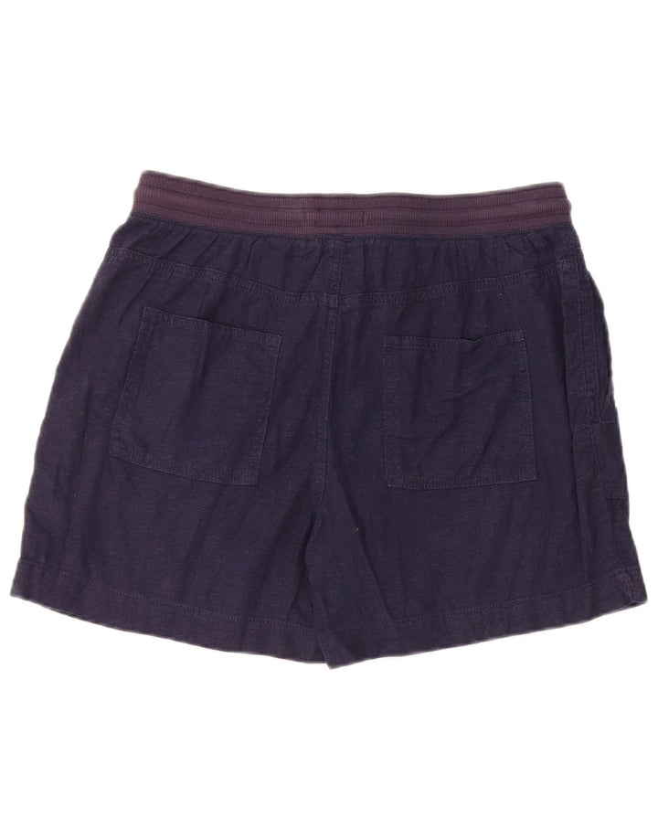Marks & Spencer Damskie spodenki Chino UK 12 Medium W32 Granatowe lniane