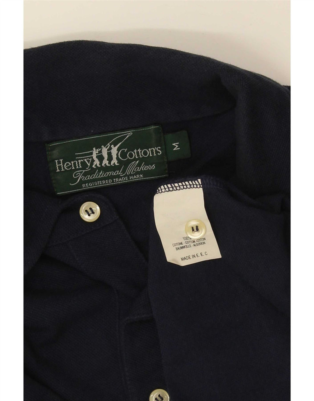 Męska koszulka polo Henry Cottons, średnia, granatowa, bawełniana