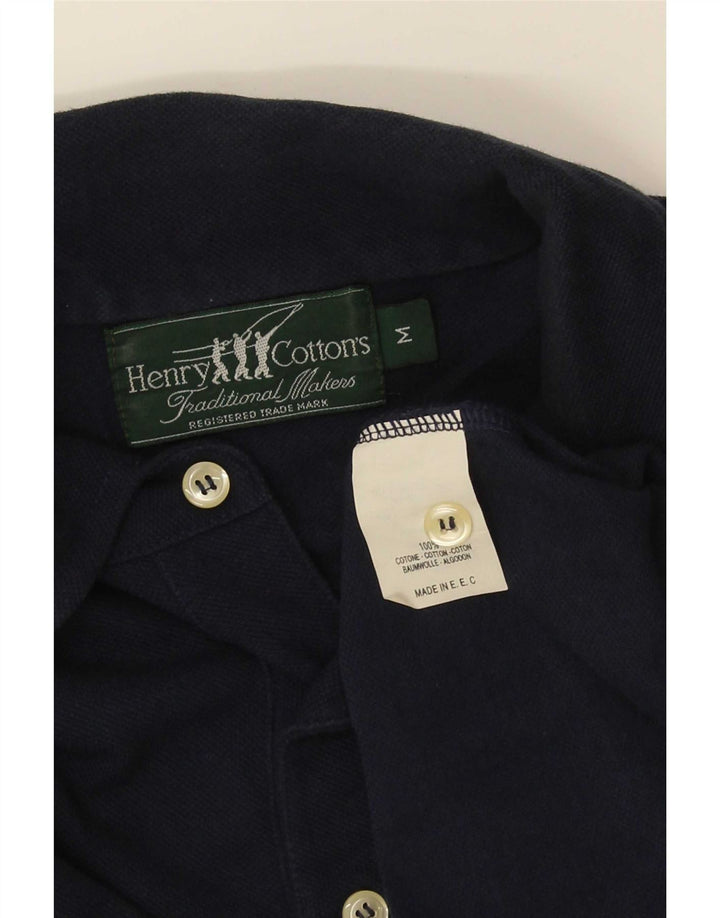Męska koszulka polo Henry Cottons, średnia, granatowa, bawełniana