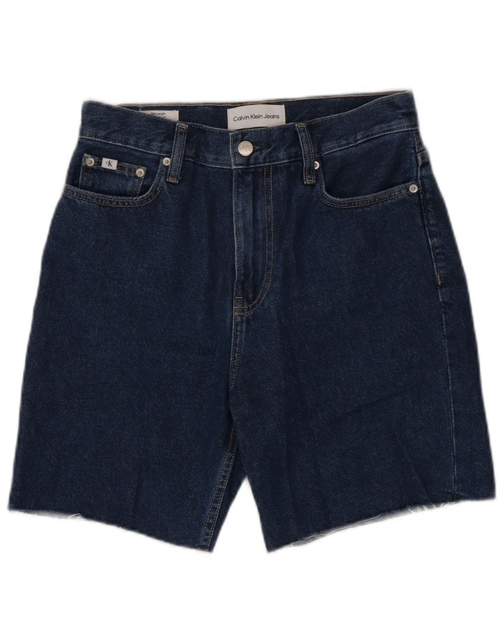 Damskie spodenki jeansowe CALVIN KLEIN ze średnim stanem W27, średnioniebieskie, bawełniane