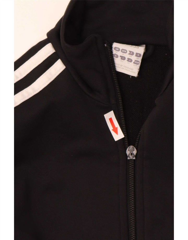 Adidas damski pełny dres UK 10 mały czarny poliester