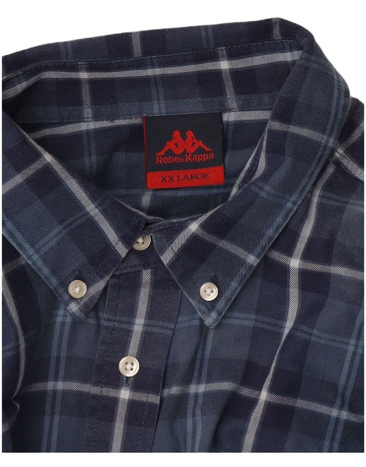 Koszula flanelowa męska Kappa 2XL w granatową kratkę