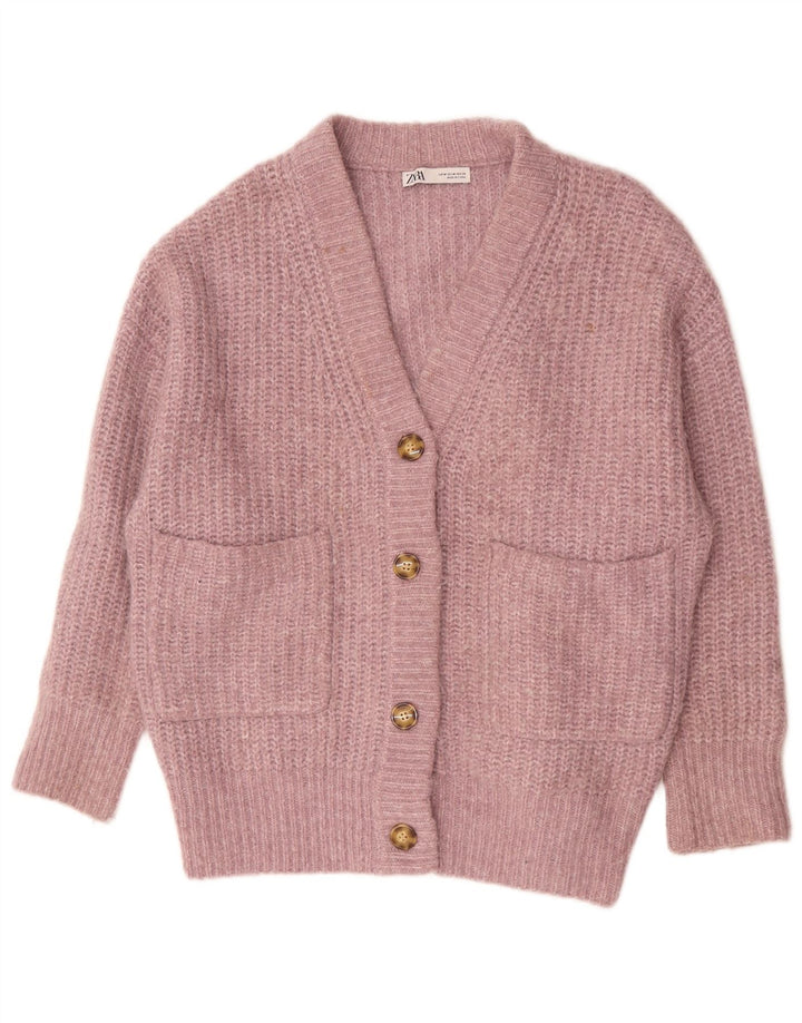 Damski sweter oversize Zara UK 14, średni różowy poliester