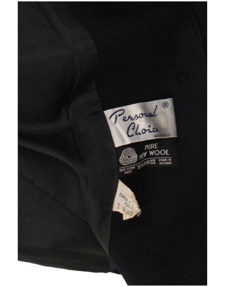Personal Choice Damska marynarka zapinana na 3 guziki, UK 18 XL, granatowa, wełniana