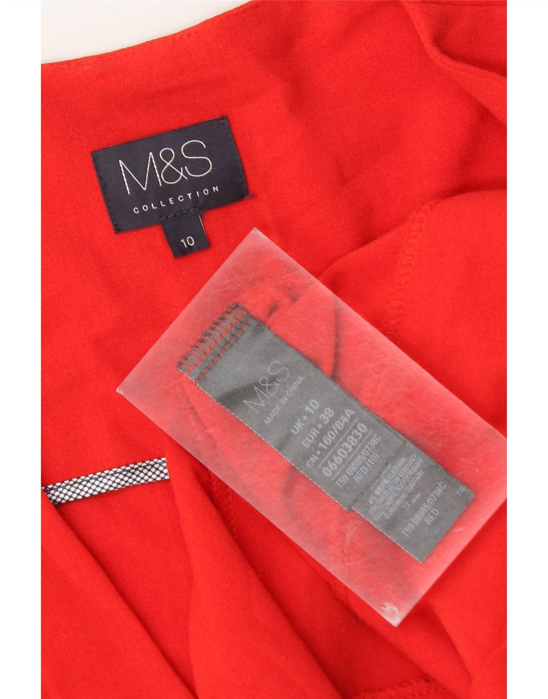 Marks & Spencer Damska otwarta marynarka UK 10, mała, czerwona, poliester