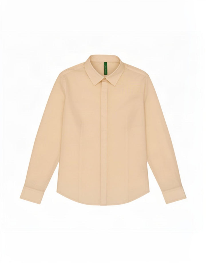 Koszula damska Benetton UK 10 Small, biała, bawełniana