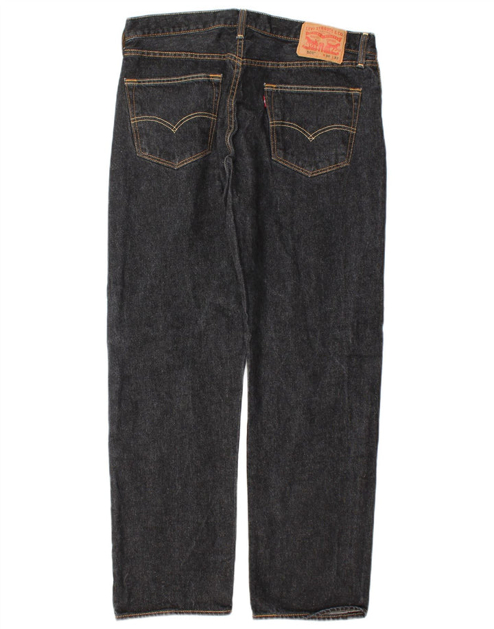Męskie dżinsy Levi's 501 Straight W36 L32 Szara bawełna