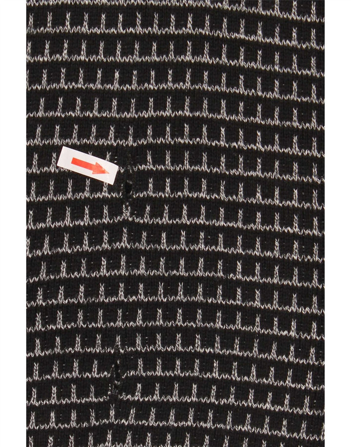 Męski sweter rozpinany Settebello XL w czarną kratkę, akryl