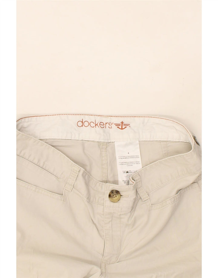 DOCKERS Womens Casual Shorts US 4 Small W30  Beige Cotton Vintage Dockers and Second-Hand Dockers from Messina Hembry 