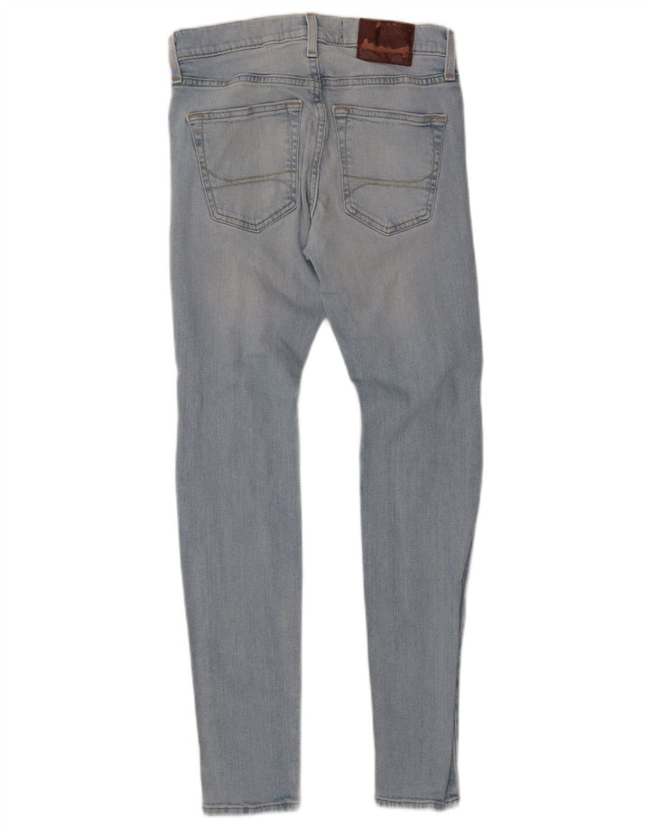 HOLLISTER Damskie jeansy super obcisłe w trudnej sytuacji W28 L30 Niebieskie bawełniane