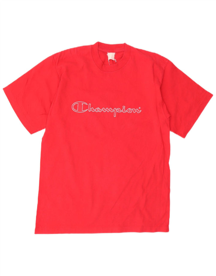 Męski T-shirt Champion z grafiką, średni czerwony