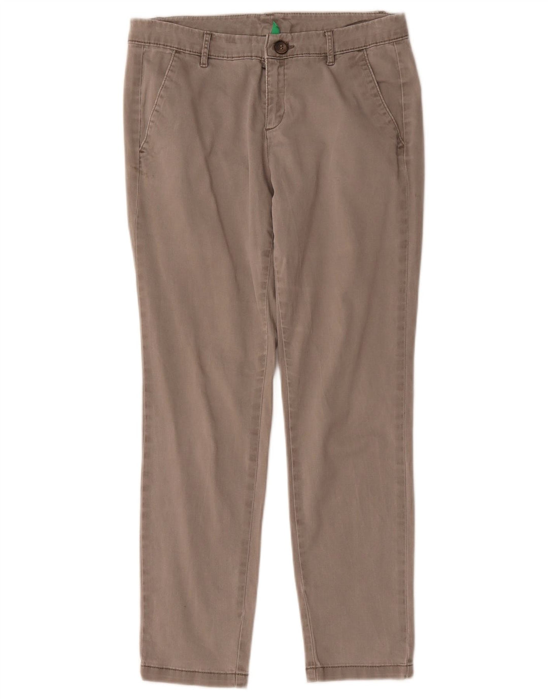 Spodnie damskie Benetton Straight Chino W30 L27 Szare
