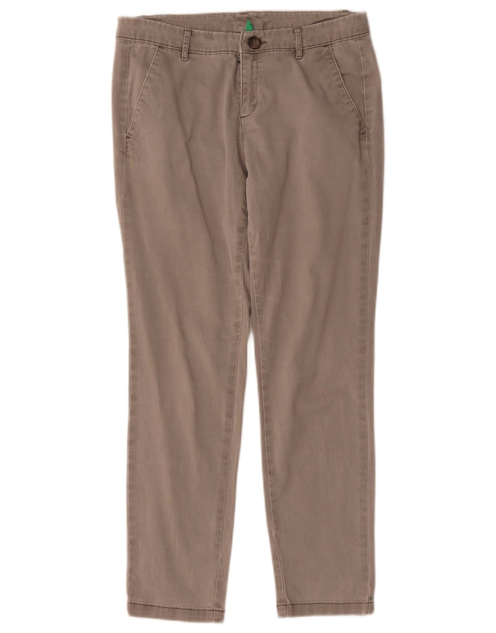 Spodnie damskie Benetton Straight Chino W30 L27 Szare