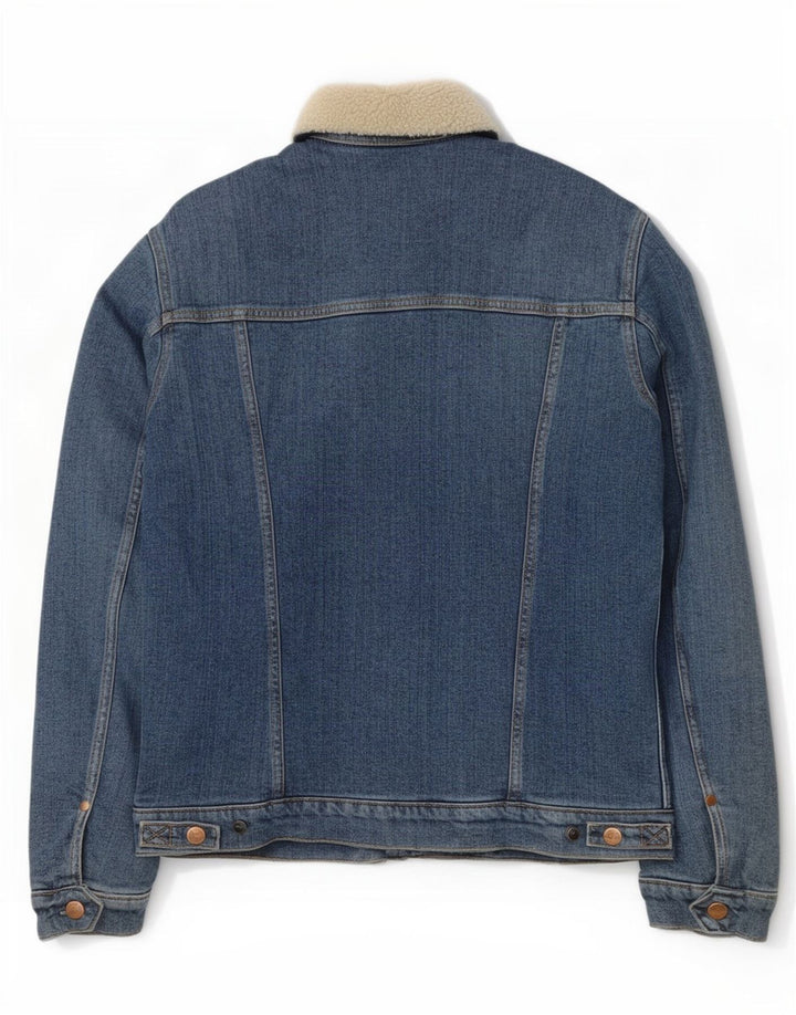Męska kurtka dżinsowa Wrangler Sherpa UK 36 Small Blue Cotton