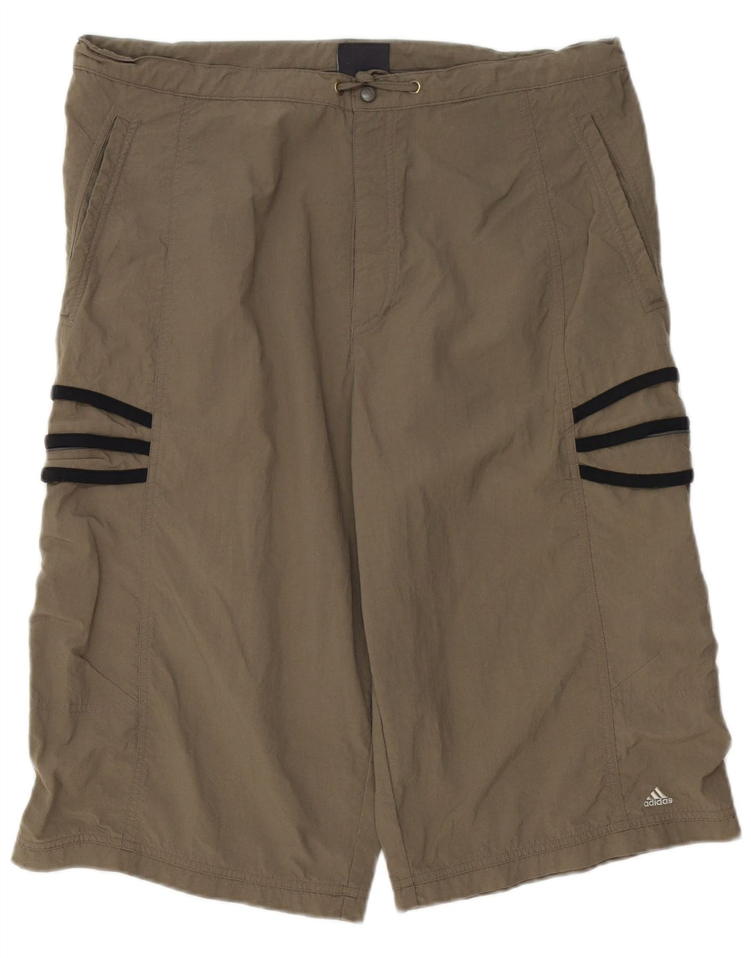 Męskie spodenki cargo ADIDAS W36, duże, khaki, poliester