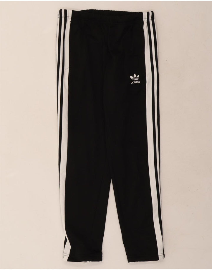 Męskie spodnie dresowe Adidas, średni czarny poliester z blokami kolorów