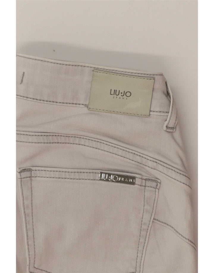 Damskie jeansy Liu Jo W28 L31 Szare geometryczne