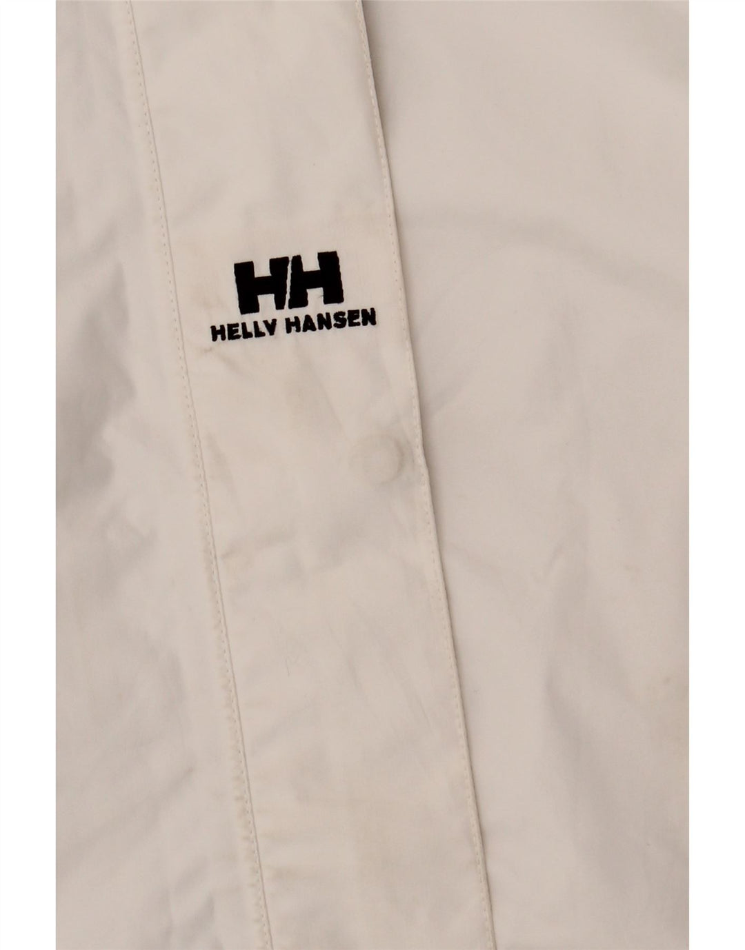 Damska kurtka przeciwdeszczowa z kapturem Helly Hansen UK 16, duża, biała, poliestrowa