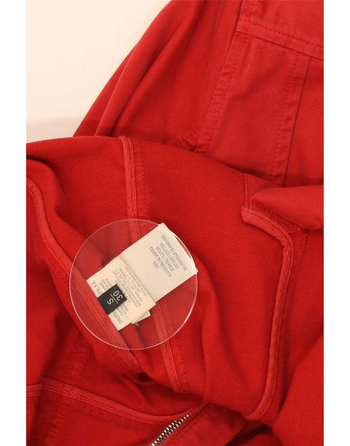 Kurtka damska Massimo Dutti UK 10 Small, czerwona, bawełniana
