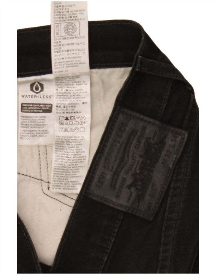 Męskie jeansy Levi's 511 Slim W32 L34 Czarna bawełna