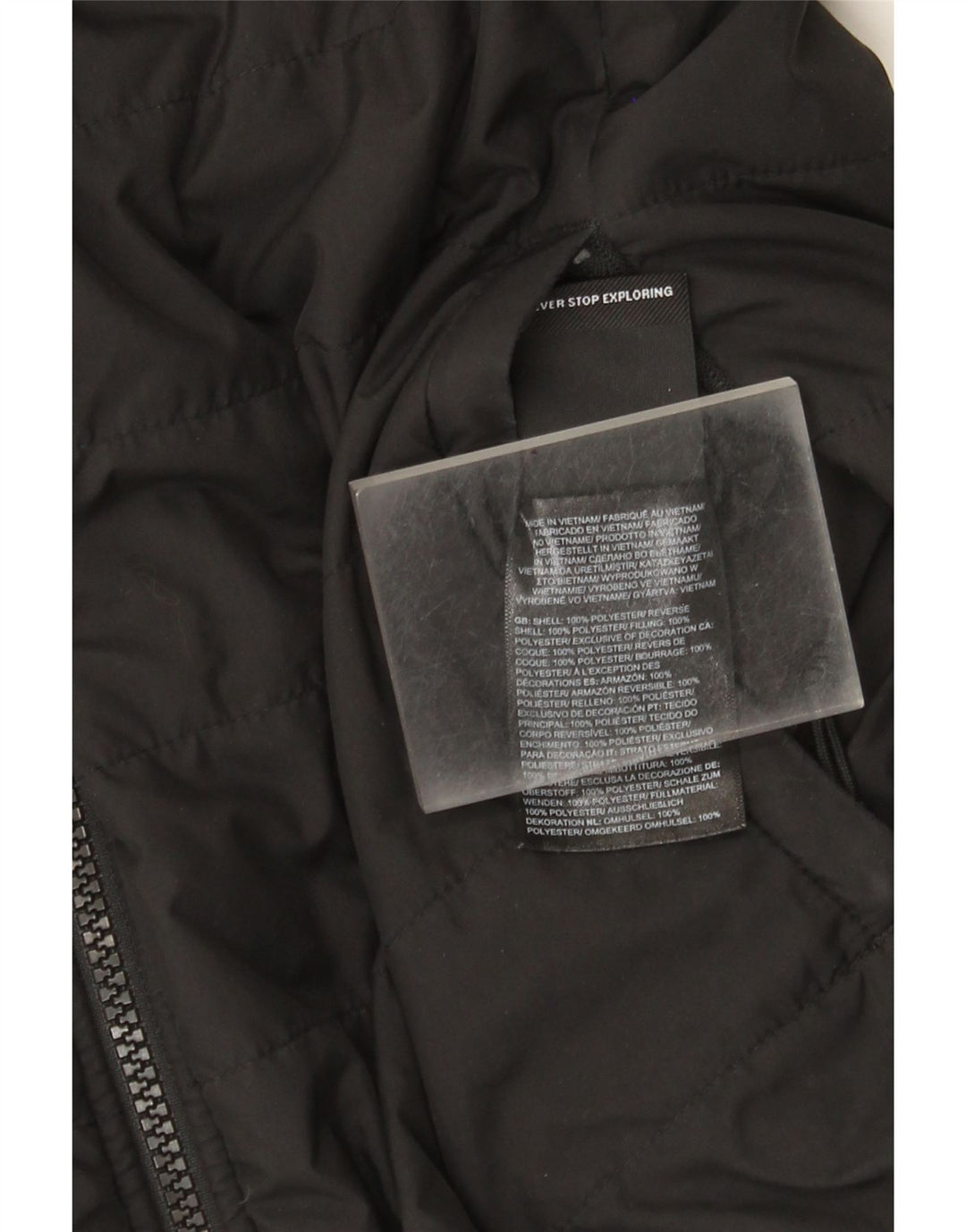 Dwustronna wyściełana kurtka damska The North Face UK 14, średni czarny poliester