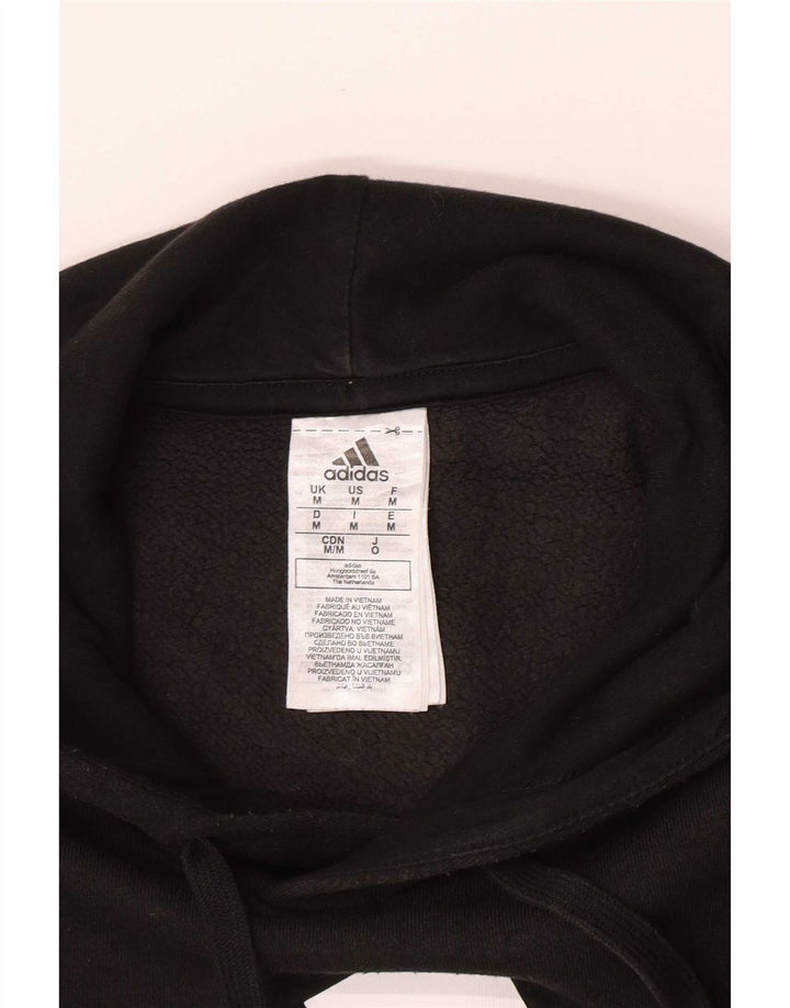 Męska bluza z kapturem Adidas Graphic, średnia czarna, bawełniana