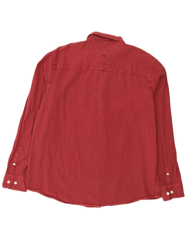 Koszula męska Fat Face 2XL Burgundowa, bawełniana
