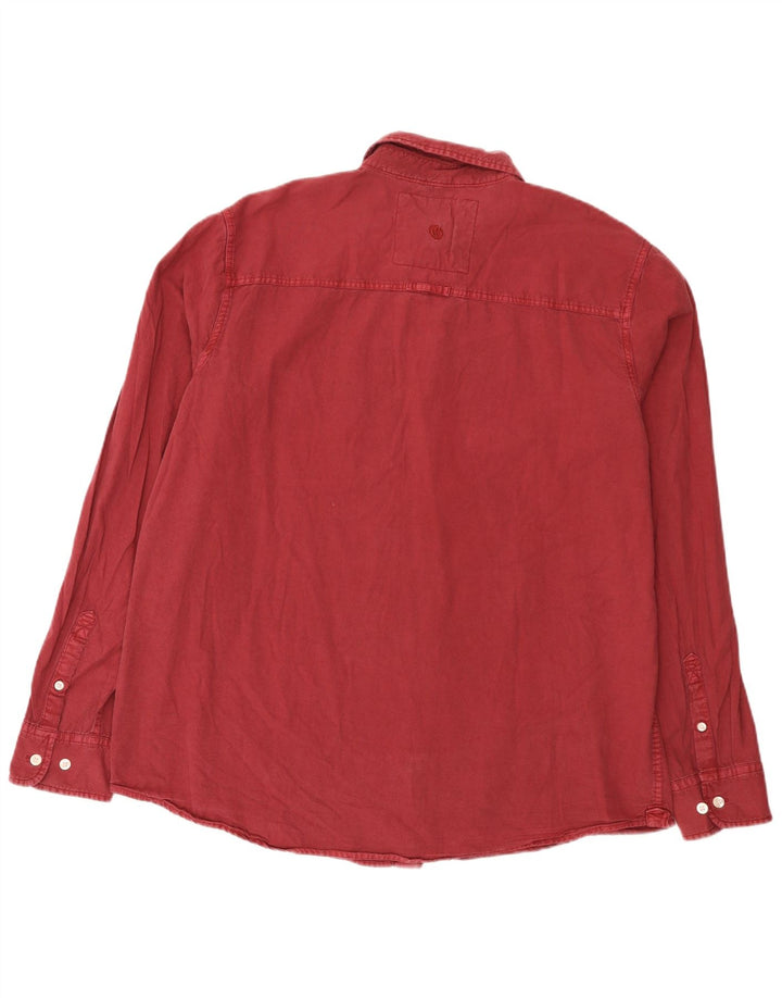 Koszula męska Fat Face 2XL Burgundowa, bawełniana