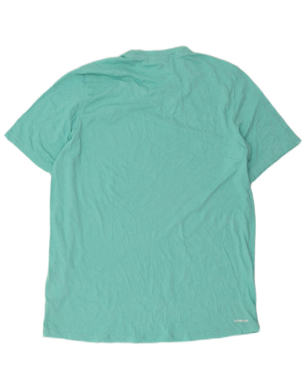 Adidas Męski T-shirt Aeroready Top, duży, zielony, bawełniany